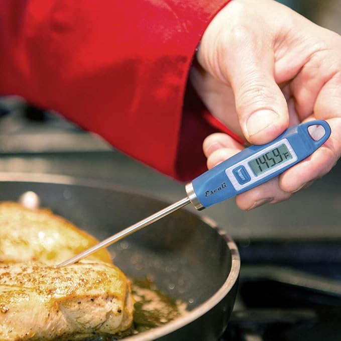 Escali DH1 Gourmet Digital Meat Thermometer with Extra Long Probe, NSF Certified, Blue