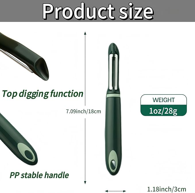 10 Pack Vegetable Potato Peeler for Kitchen,Ergonomic Soft-Touch Handle-Black (Aquamarine, 30 Pack)