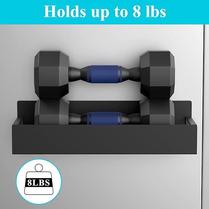 2 Pack Magnetic Spice Storage Rack Organizer for Refrigerator and Oven, Matt Black Fridge Organizers and Storage