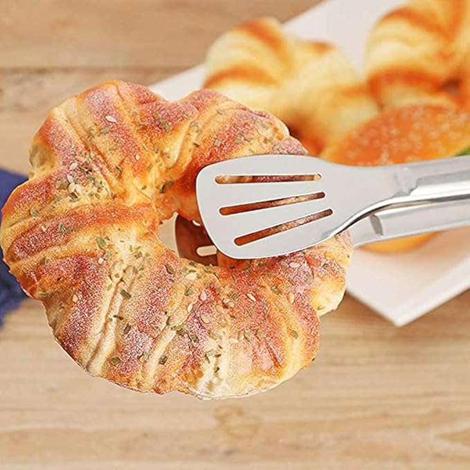 Serving Tongs Kitchen Tongs,Buffet Tongs, Stainless Steel Food Tong Serving Tong,small tongs 6 Pack (9 Inch)