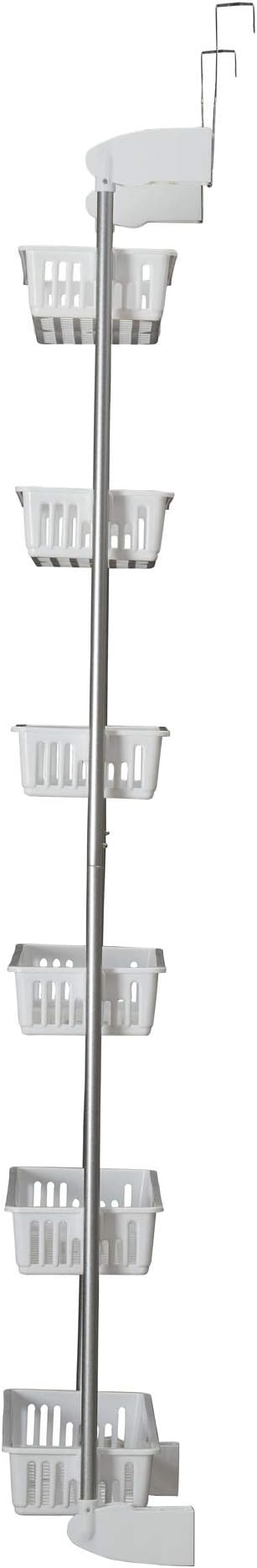 Household Essentials White 6-Tier Basket Over-The-Door Organizer
