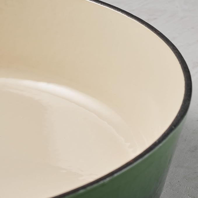 Tramontina Bestow Enameled Cast Iron Braiser Pan with Lid, 4-quart, Cactus with Gold Knob
