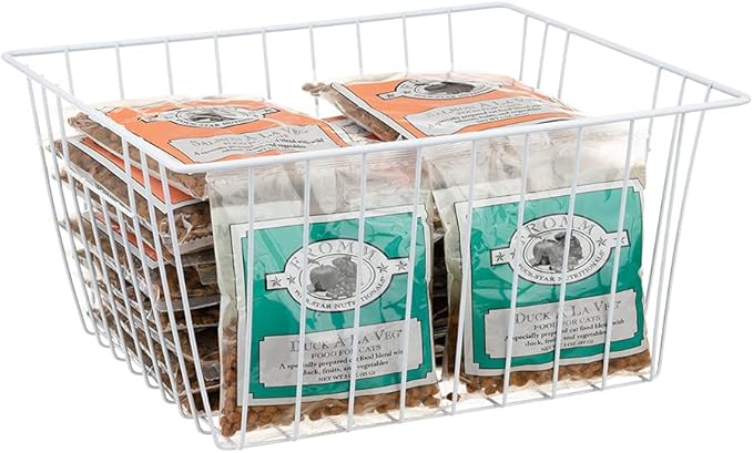 Freezer Storage Organizer Baskets, Household Refrigerator Chest Organization with Built-in Handles for Cabinets, Pantry, Closets, Bedrooms