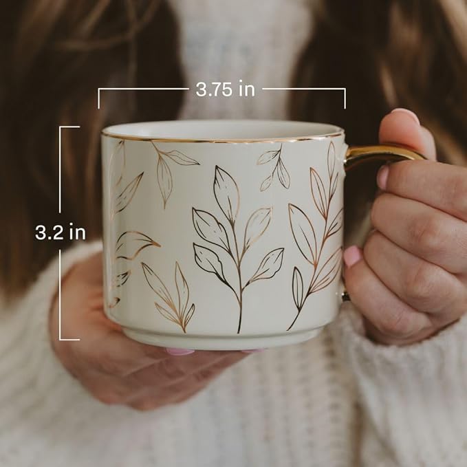 Sweet Water Decor In My Engaged Era Mug, 14oz Fine Bone China Cup for Tea & Coffee, Gold Handle & Rim, Engagement Gift for Fiancee & Bride-to-be, Bridal Shower Decoration and Gift for Future Wife