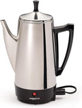 Presto 02811 Stainless Steel Electric Coffee Percolator - 12-Cups, Easy-Pour Spout, Stay-Cool Handle, Make 2-12 Cups