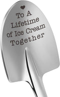 LEJIAJINW Engagement Gifts for Couples, Mr Mrs Wedding Engaged Gift for Newlywed Couple, His and Hers Ice Cream Shovel Spoon, Fiance Gifts for Him, Her, To A Lifetime of Ice Cream Together