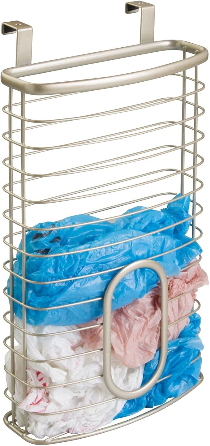 mDesign Steel Hanging Cabinet Organizer, Pearl Champagne, 3" x 8" x 14.6"