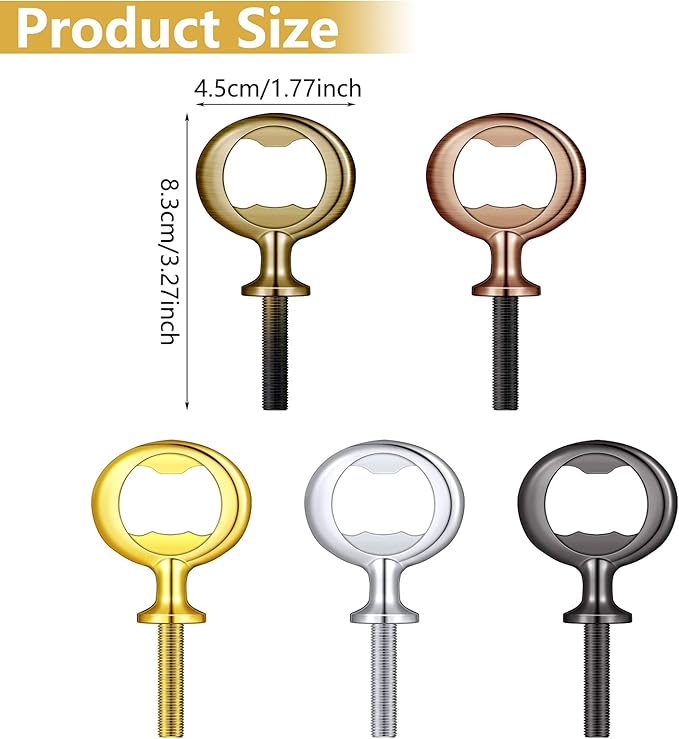 Patelai 5 Pieces Metal Bottle Opener Kit Blank Stainless Steel Bottle Opener Inserts Hardware for Wedding Wine Party DIY Project Craft Wood Turning