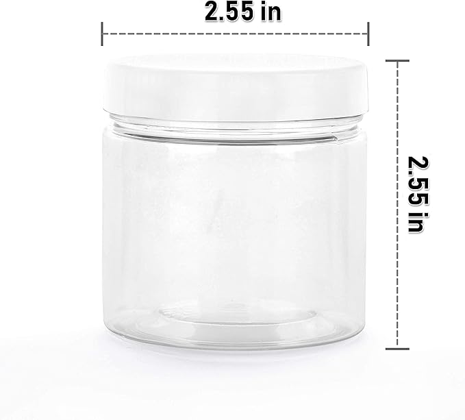 Healthy Packers 4oz Plastic Containers with Lids for Food (12 pack) - Food Storage & Soup Clear Plastic Deli Cups - BPA Free | Leakproof - Microwaveable - Reusable - Dishwasher & Freezer Safe (White)