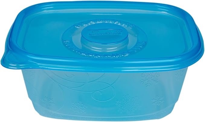 Glad GladWare Freezerware Food Storage Containers - Large Rectangle - Meal Container Holds up to 64 Ounces of Food - Lock Tight Seal, 2 Count - 6 Pack