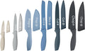 MasterChef Kitchen Knife Set with Covers, 6 Professional Chef Knives for Home Kitchens, Extra Sharp Cutting Stainless Steel Blades & Protective Sheaths, Soft-Touch Easy-Grip Handles, Nordic Blues
