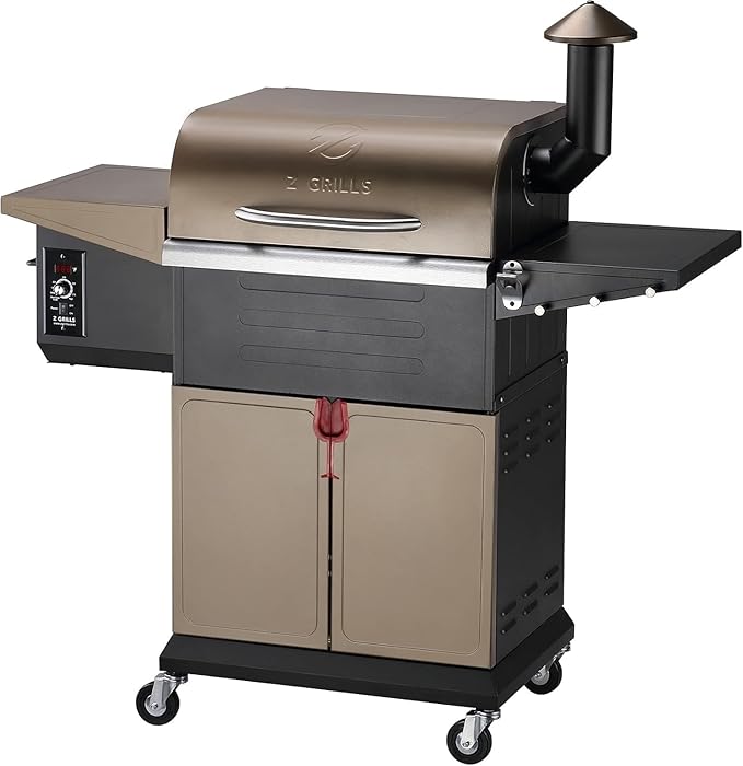 Z GRILLS 600D Wood Pellet Grill – 8-in-1 BBQ Smoker with PID 2.1 Controller, 572 sq in Cooking Area for Outdoor Grilling and Smoking, Huge Storage Cabinet Side Shelf with Tool Hooks