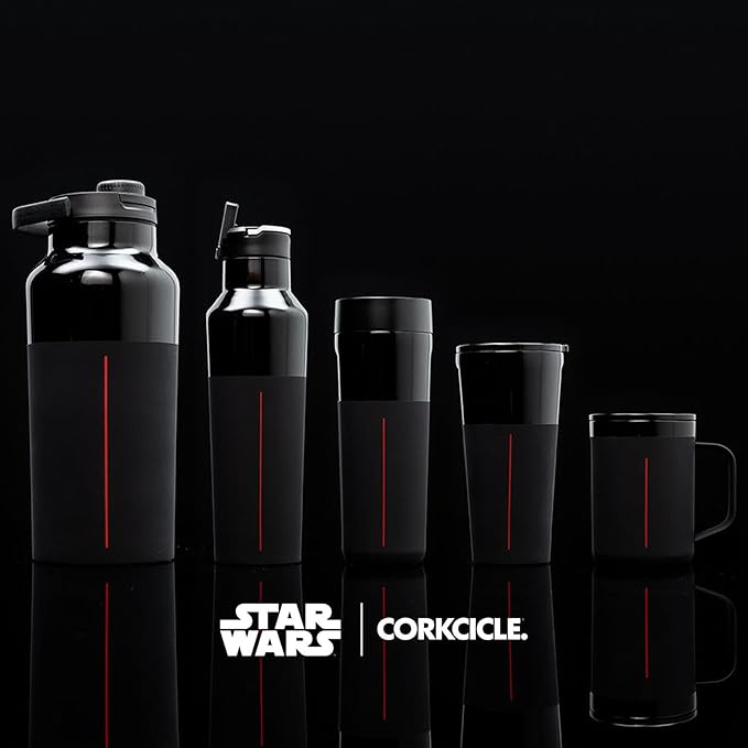 Corkcicle Classic Coffee Mug - Triple Insulated Stainless Steel for Travel - Shatter-Proof Lid - Keeps Drink Hot Over 3 Hours - Holiday Mug Gift - Great for Gifting Warmth - 16 oz - Darth Vader