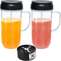 22OZ Magic Bullet Blender Cups, Tall 22oz Cup with Cross Blade,250W MB1001 Replacement Parts Compatible with Magic Bullet Blender Juicer Mixer