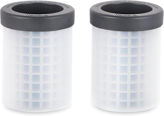Tovolo Mini Ice Cylinder Squeeze Release Pack of 2 Mini Nugget Ice Maker 200 Cubes Per Mold, BPA Free Dishwasher Safe Compact Mini Ice Cube Cylinder Silicone Molds Compact Design Apartment Essentials