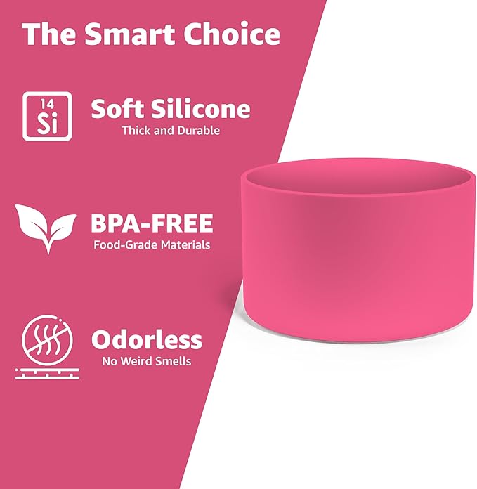 Jmoe USA Silicone Sleeve for Owala 40oz Tumbler | Fits Handle Tumbler Only | Anti-Slip Boot | Protects Against Dents & Scratches | Protector for Bottom of Cup | BPA Free (Watermelon Breeze)