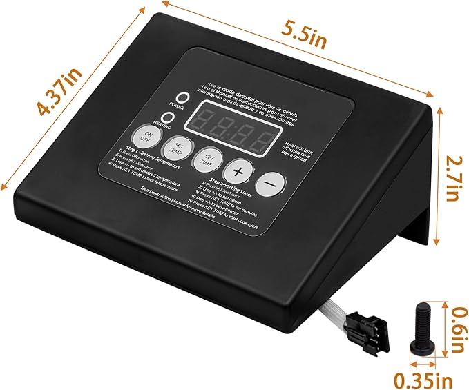 990050048 Digital Control Panel for Masterbuilt LED Display Compatible with Masterbuilt ESQ30B, ESQ30S, 20070106, 20070108, 20070206 and More Electric Smokers