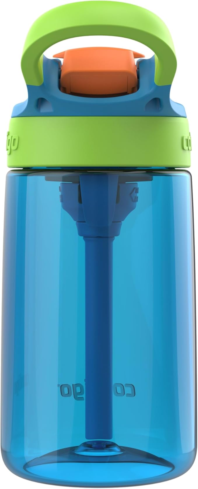 Contigo Autospout Kids Water Bottle 14oz Single Pack Blue Poppy/Cool Lime