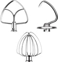 3-Piece Set Mixer Accessories for KitchenAid 4.5QT Tilt-Head Stand Mixers – K45WW, K45DH & K45B Replacement, All Stainless Steel, Dishwasher Safe(Machine/Mixer Not Included)