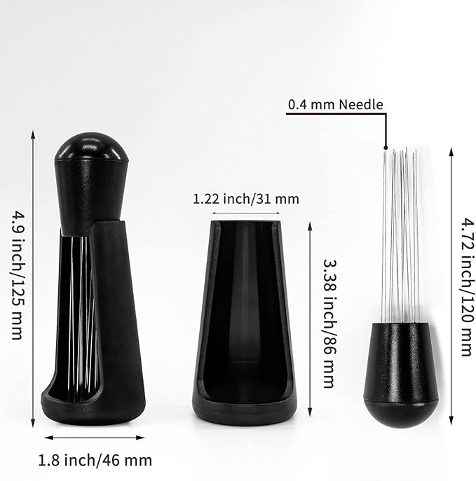 Wdt Tool, Espresso Coffee Stirrer 12 Needles 0.4mm Espresso Distribution Tools with Stand, Espresso Coffee Distributor