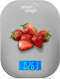 Smart Weigh Gray Digital Kitchen Scale for Cooking, Weight Loss, Calorie Tracking, Baking, Food Portion Control, and Meal Prep - Accurate Measurements in Grams and Ounces