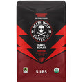 Death Wish Coffee Whole Bean Dark Roast - USA Organic Coffee Beans - Fair Trade Arabica & Robusta Coffee Beans - Dark Roast Coffee Beans (80 oz.)