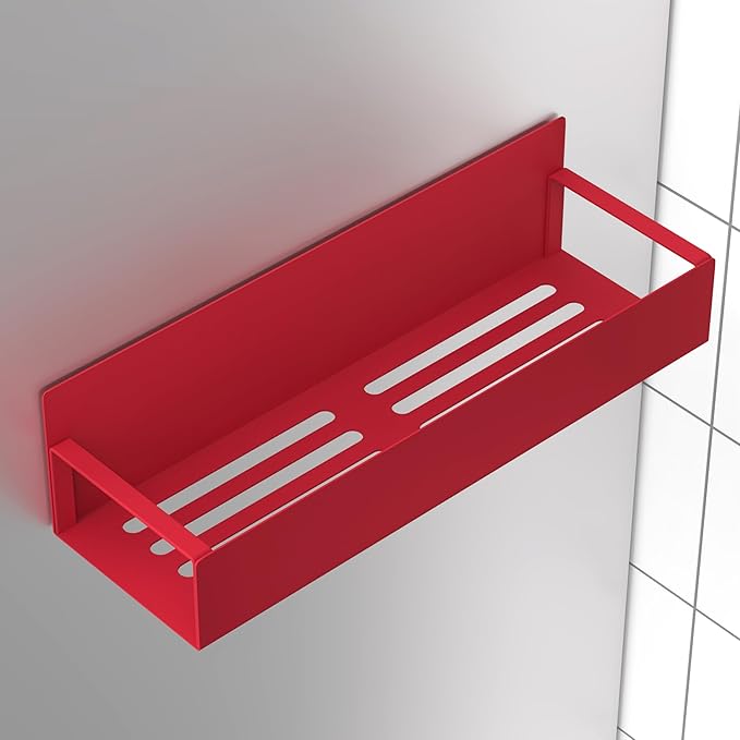 6 Pack Magnetic Spice Storage Rack Organizer for Refrigerator and Oven, Red Fridge Organizers and Storage