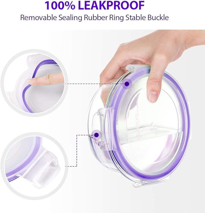 Bayco Glass Food Storage Containers with Lids, [24 Piece] Meal Prep Containers, Airtight Bento Boxes, Leak Proof (12 lids & 12 Containers) - Purple