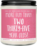 70th Birthday Gifts for Women, Perfect Birthday Present, Funny Presents for Mom, Friends, Wife, Sister, 7oz Vanilla Cream-Scented Candle