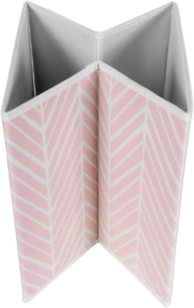DII Non Woven Storage Collection Polyester Herringbone Bin, Small Set of 2, Mauve, 2 Piece