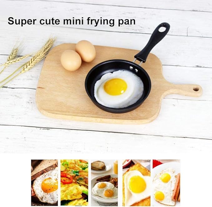One Egg Frying Pan, Mini Induction Frying Eggs Pan, 4.7" Single Egg Durable Small Pan with Handle Heat Resistant Non Stick Pot, Portable Pan for Stove Gas Induction Hob