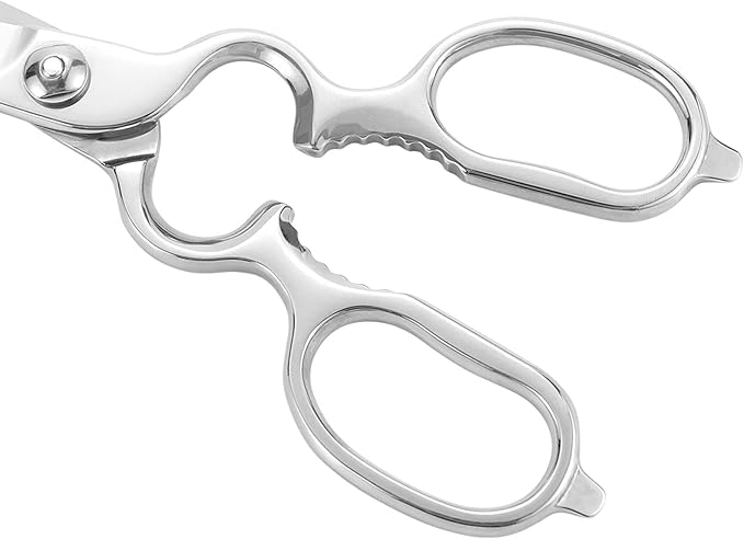 LIVINGO Kitchen Forged Shears Heavy Duty Come Apart Ultra Sharp Multi-function Stainless Steel Scissors Bottle Opener, Nut Cracker 8.5 inch