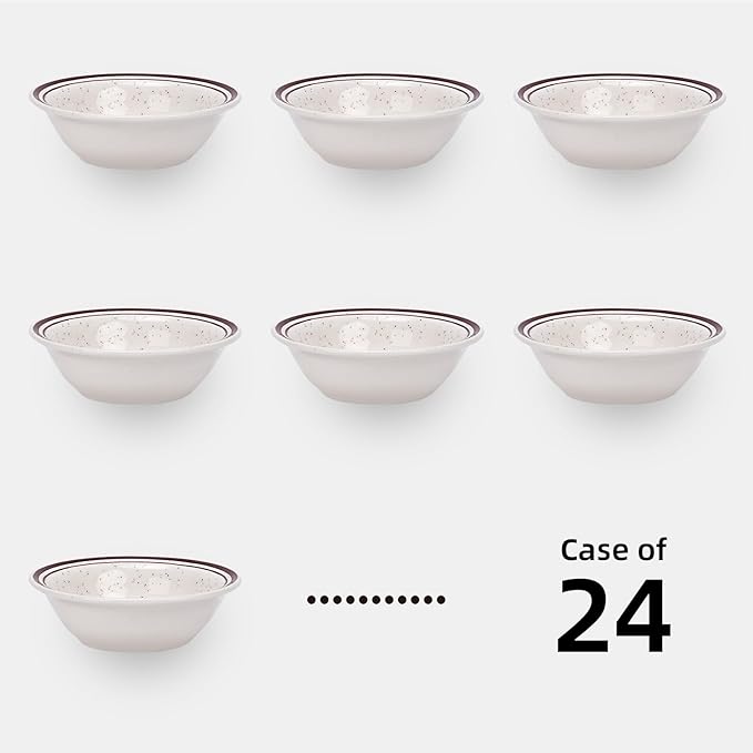 Stoneware Narrow Rim Commercial Grade Dinnerware (Brown Speckle, Fruit 13oz)