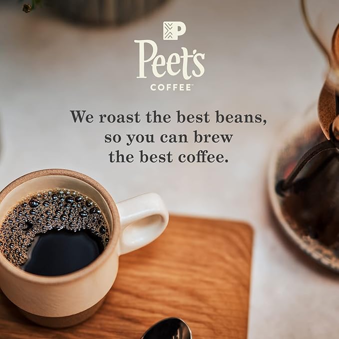 Peet's Coffee Dark Roast Ground Coffee | USDA Organic | French Roast | 36 Ounces | 2 Bags