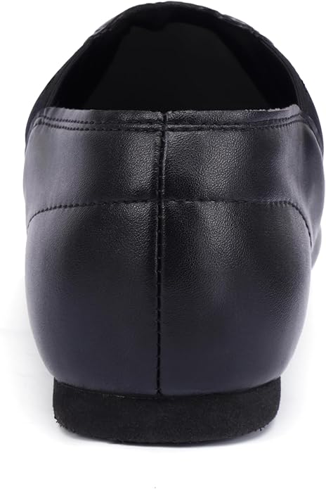 Linodes Unisex 006 PU Leather Upper Slip-on Jazz Shoe for Women and Men's Dance Shoes