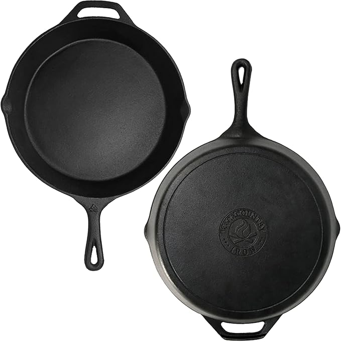 Backcountry Iron 10-1/4 Inch Round Medium Pre-Seasoned Cast Iron Skillet
