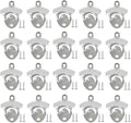 20 Pack Bottle Opener Wall Mounted, Vintage Beer Bottle Opener with Screws for Bars KTV Hotels Homes, (Silver)