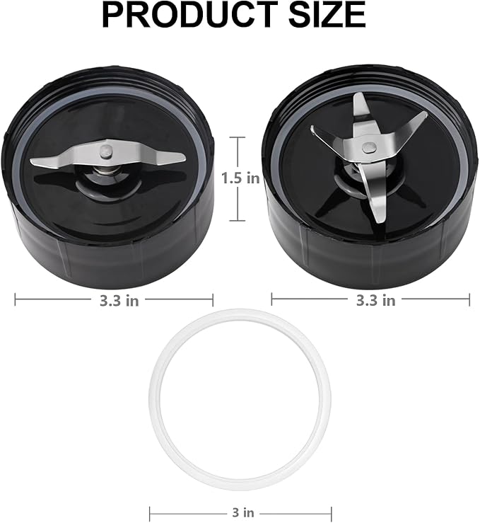 Replacement Parts Compatible with Magic Bullet 250W MB1001 Series – Premium Set of Blender Replacement Accessories