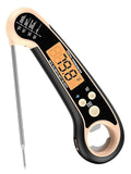 Instant Read Meat Thermometer for Grill and Cooking, Fast and Accurate Digital Food Thermometer with Backlit bi-fold Probe for Kitchen ovens, Frying, Candy, Steak (Sundet Peach)