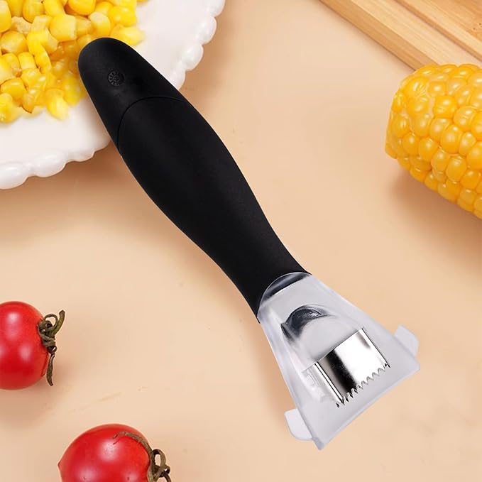 Corn Peeler for Corn on the Cob, Corn Cob Stripper with Large Ergonomic Handle, Corn Remover Corn Kernel Cutter #1114