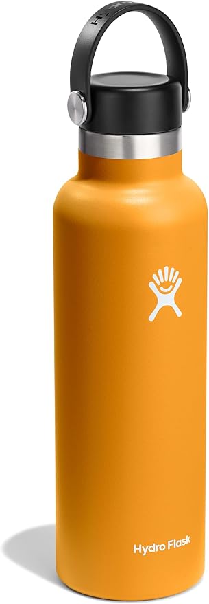 Hydro Flask Water Bottle - Insulated Stainless Steel - Non Spill, Leakproof in 21 Oz Fossil Brown