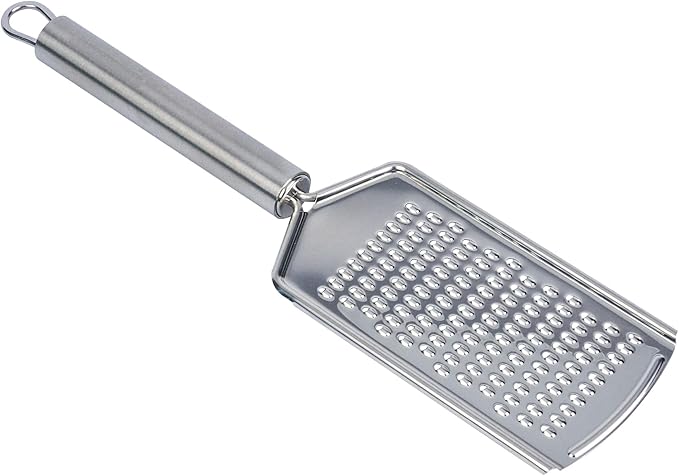 Restaurantware-German Standard Fine Handheld Graters, 24 Flat Cheese Graters - Dishwashable, Durable, Stainless Steel Food Grater With Handle, Suitable For Chocolate, Nutmeg, Garlic, Lemon
