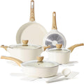 SENSARTE Ceramic Cookware Sets, Pots and Pans Set Non stick, 14-Piece Induction Cookware, Non toxic Healthy Non Stick Kitchen Cooking Set, with Frying Pans Set, PFAS PTFE PFOA PFOS Free