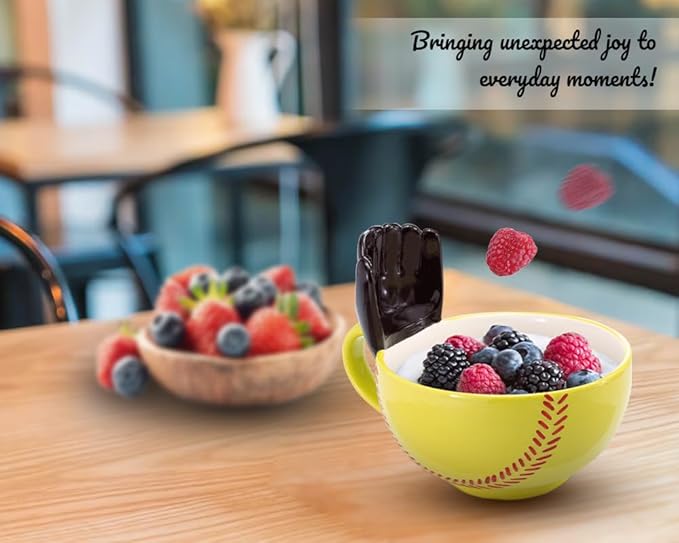 MAX'IS Creations The Softball Mug with a Glove, Softball Gifts for Girls 8-12 12-14 Coach Gifts Mom Gift Kids Christmas Gift Stuff, Novelty Ceramic Big Funny Coffee Mug 16oz