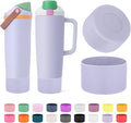 Mity rain 2PCS Protective Silicone Boots for Owala 30oz & 40oz FreeSip Sway Bottles & Tumblers - Accessories for owala, Enhances Stability & Prevents Scratches (Light Purple)