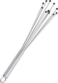 Restaurantware-German Standard 12.6 Inch Ball Whisk, 24 Kitchen Whisks With Silicone Balls - Ergonomic Handle, Dishwashable, Stainless Steel Manual Egg Beater, Durable, For Whisking, Stirring, Mixing