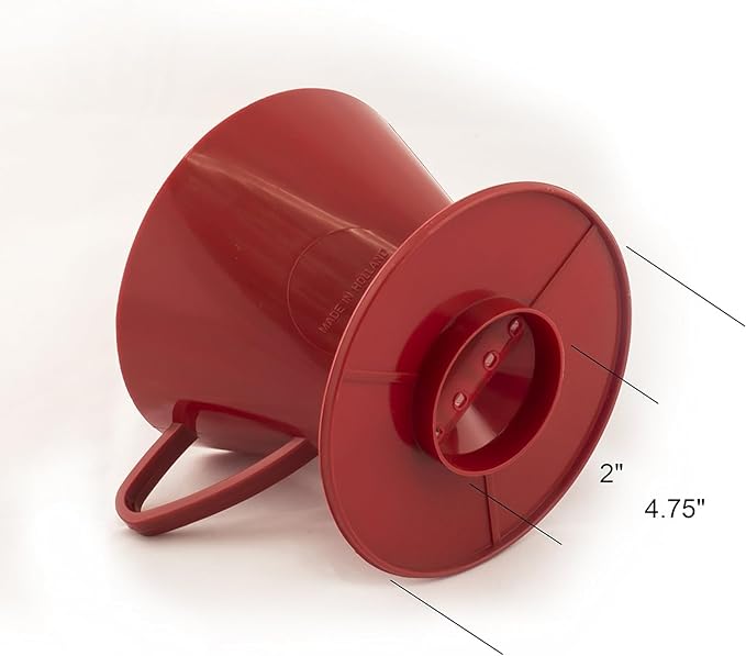 Fino Pour-Over Coffee Brewing Filter Cone, Number 2-Size, Red, Brews 2 to 6-Cups, Set of 2