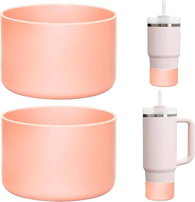 2 Pack Silicone Boot | Compatible with Hydro Flask, Owala, Yeti, Stanley & More | Fits 2.75-2.85" Bottom Bottles/Tumblers (12-40oz) | Anti-Slip | BPA-Free | Scratch & Noise Resistant