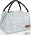 Buringer Insulated Lunch Bag Lunch Box for Women Men Adult Lunch Tote for Work Picnic Travel (Green Plaid)