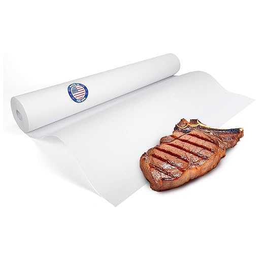 White Butcher Paper Roll 24" x 1200" (100 feet) - USA-Made Natural Food-Grade Paper for Cooking Meat and Fish - Unwaxed Material for Smoker, BBQ & Grilling by IDL Packaging